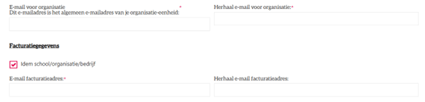 e-mail organisatie