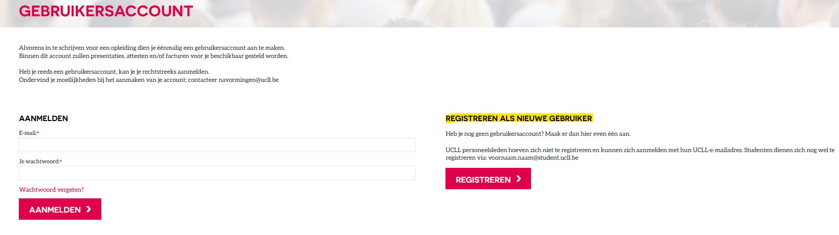 kies voor registeren