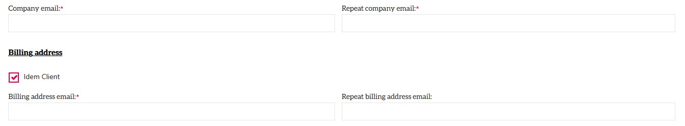 company and billing addres